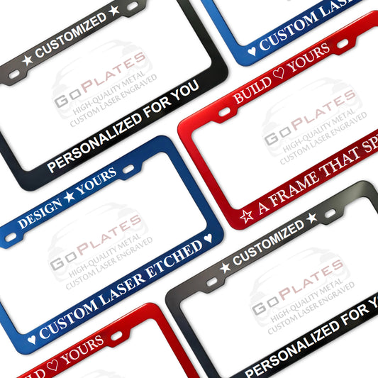 Custom License Plate Frame – Single