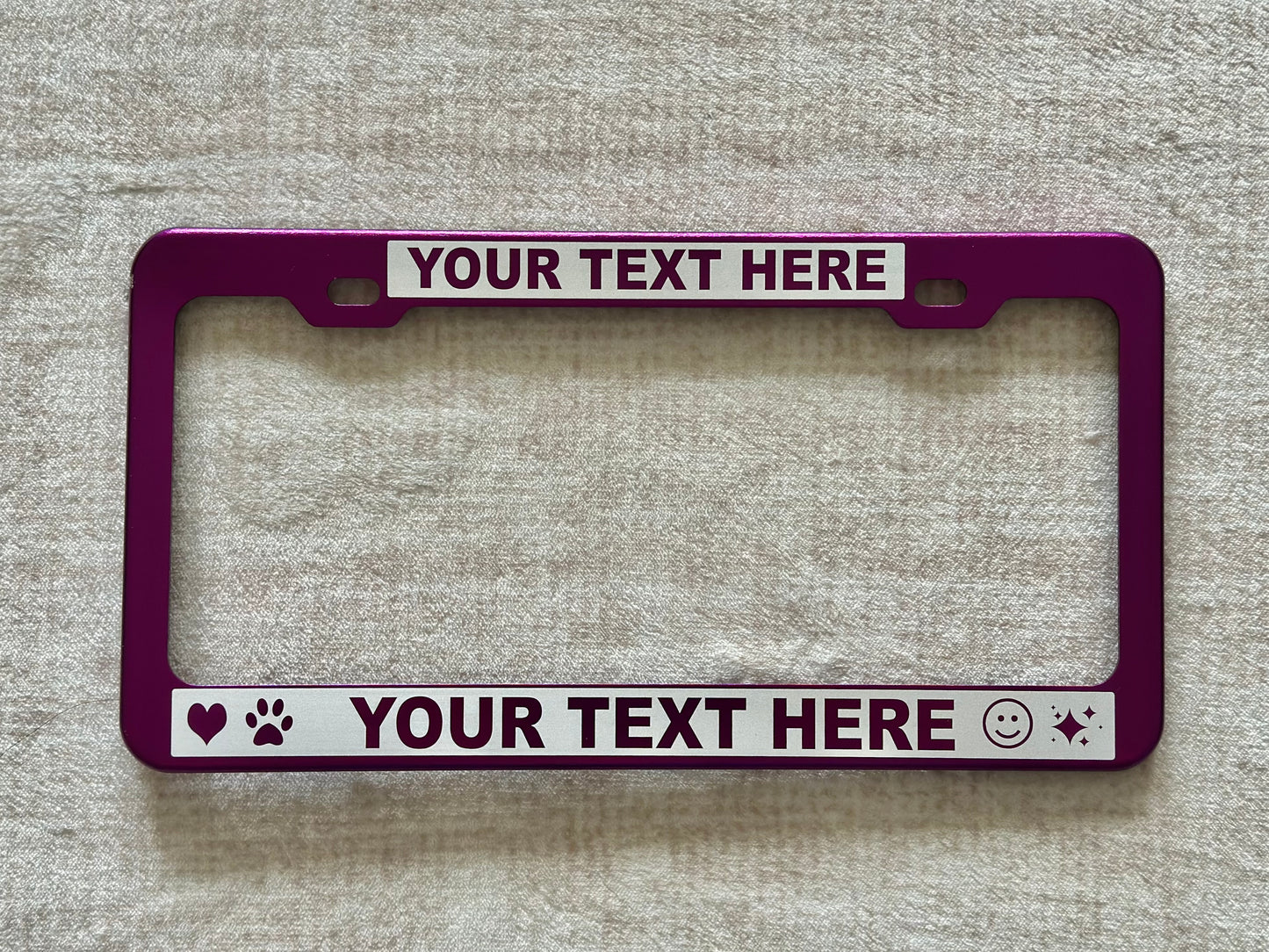 Reverse Engraved License Plate Frame – High-Contrast Custom Design