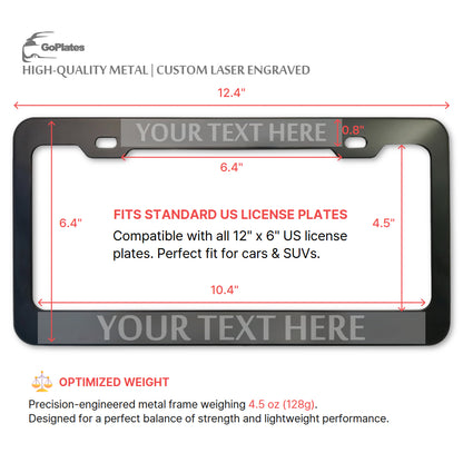 Custom License Plate Frame – Single