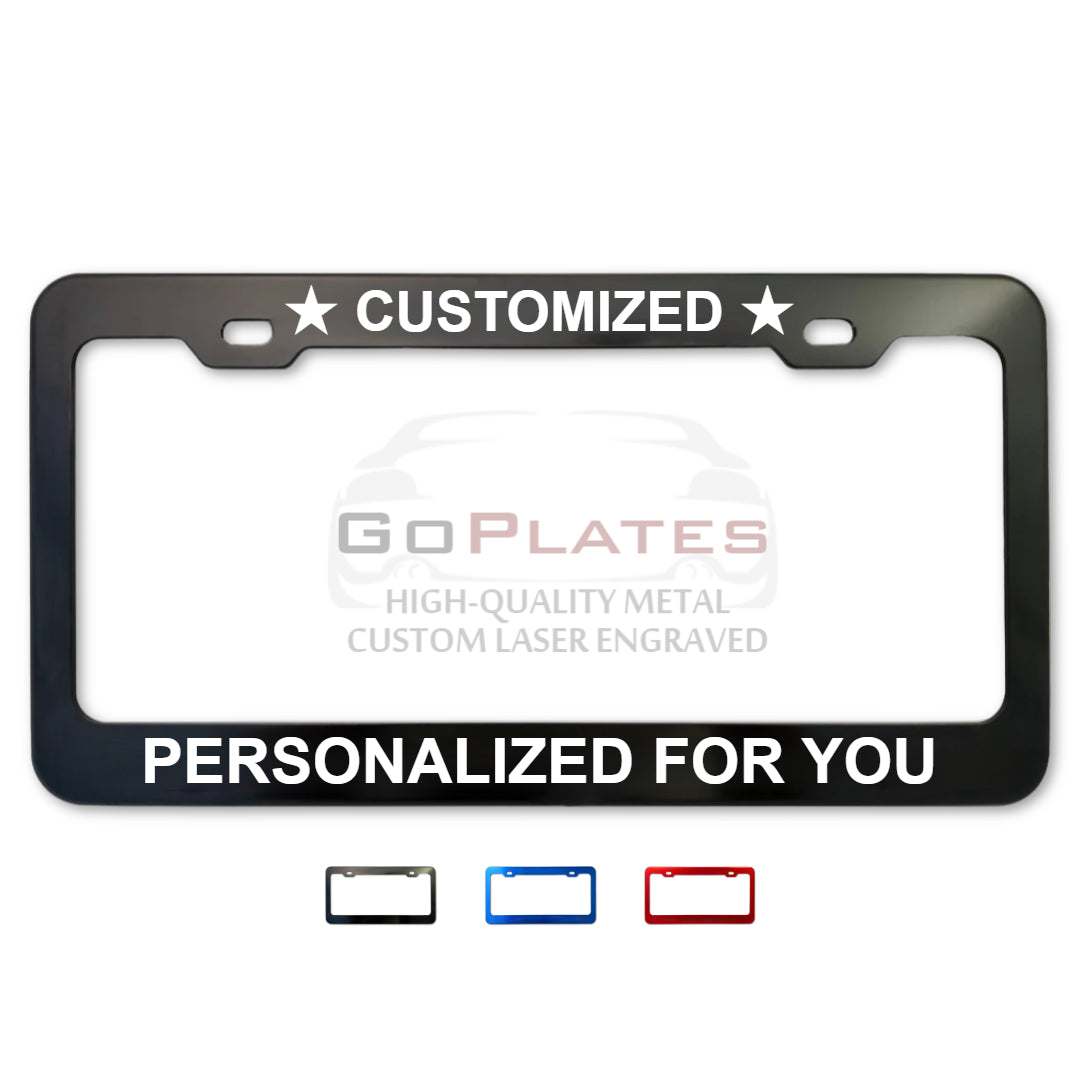 Custom License Plate Frame – Single