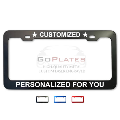 Custom License Plate Frame – Single