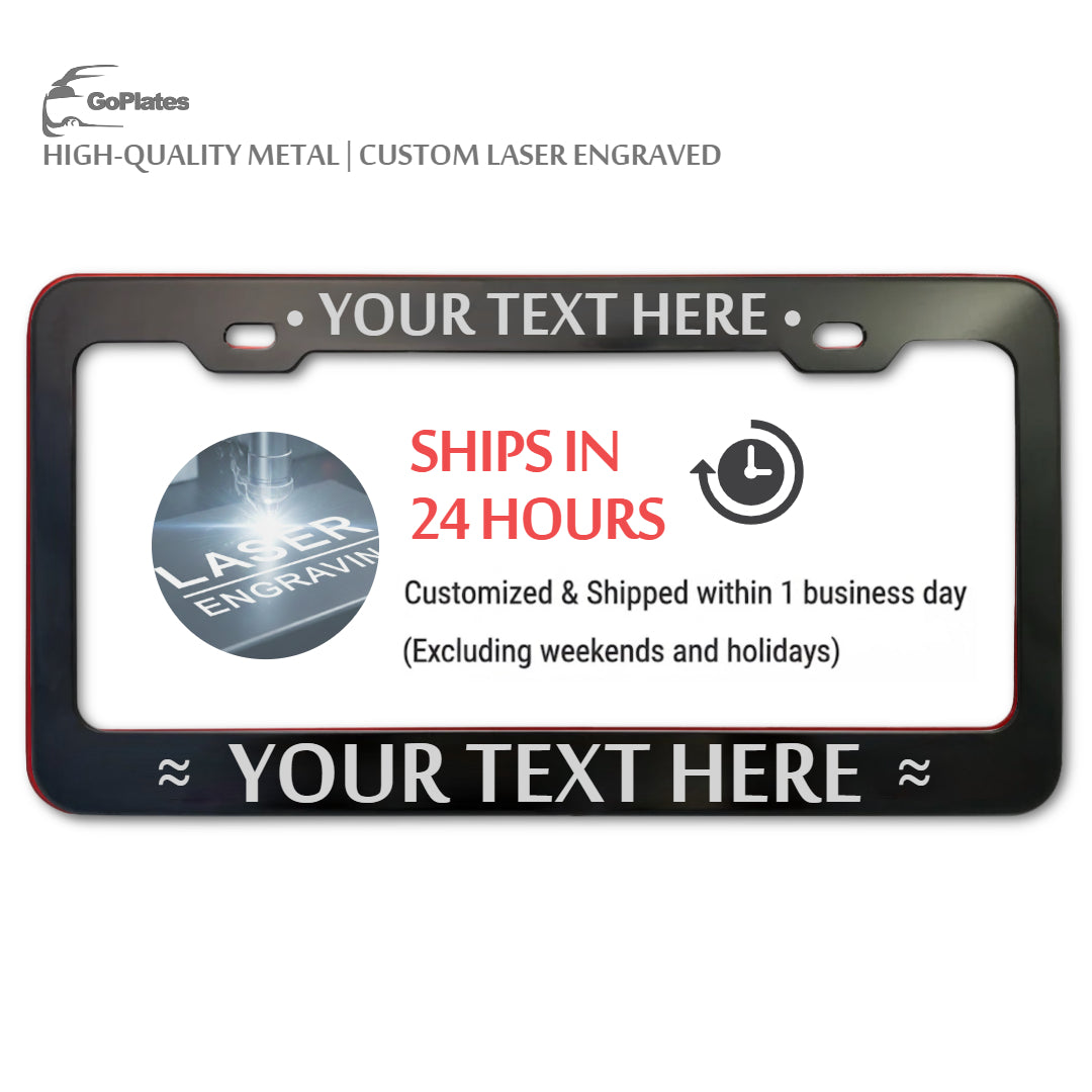 Custom License Plate Frame – Single