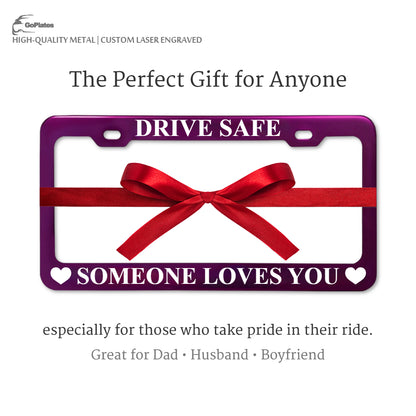Custom Purple License Plate Frame – Single