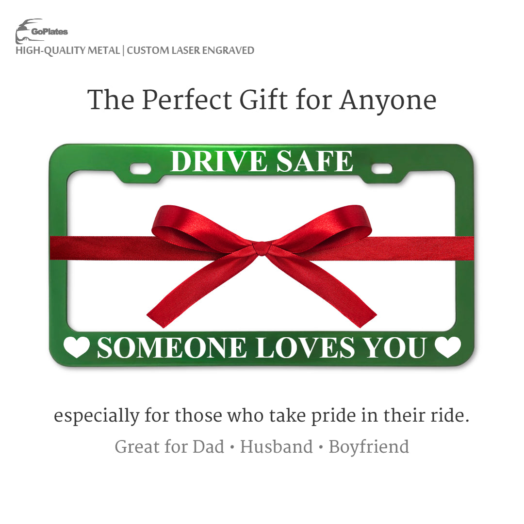 Custom Green License Plate Frame – Single