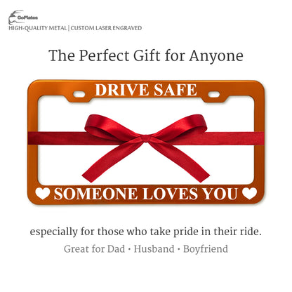 Custom Orange License Plate Frame – Single