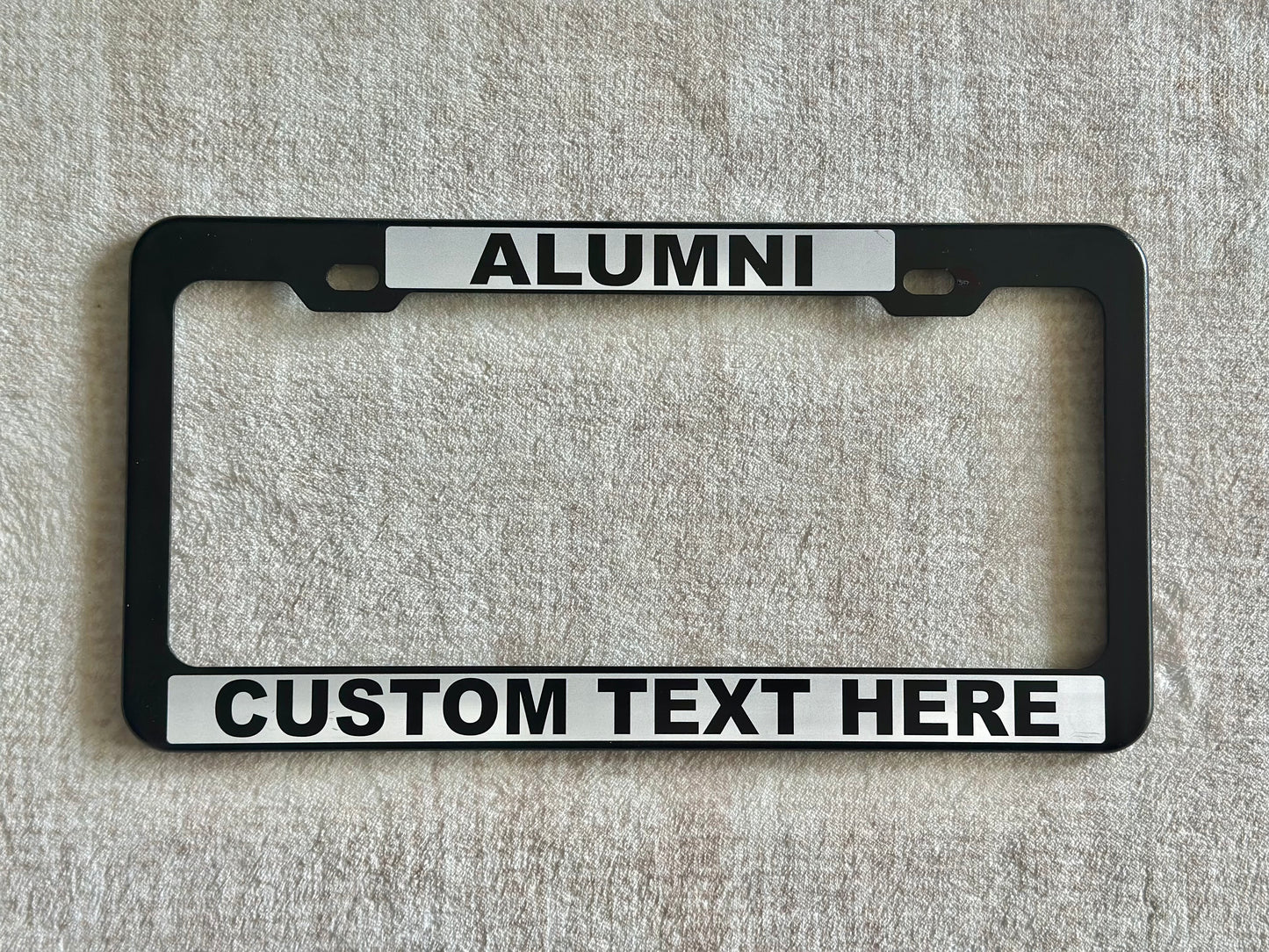 Reverse Engraved License Plate Frame – High-Contrast Custom Design