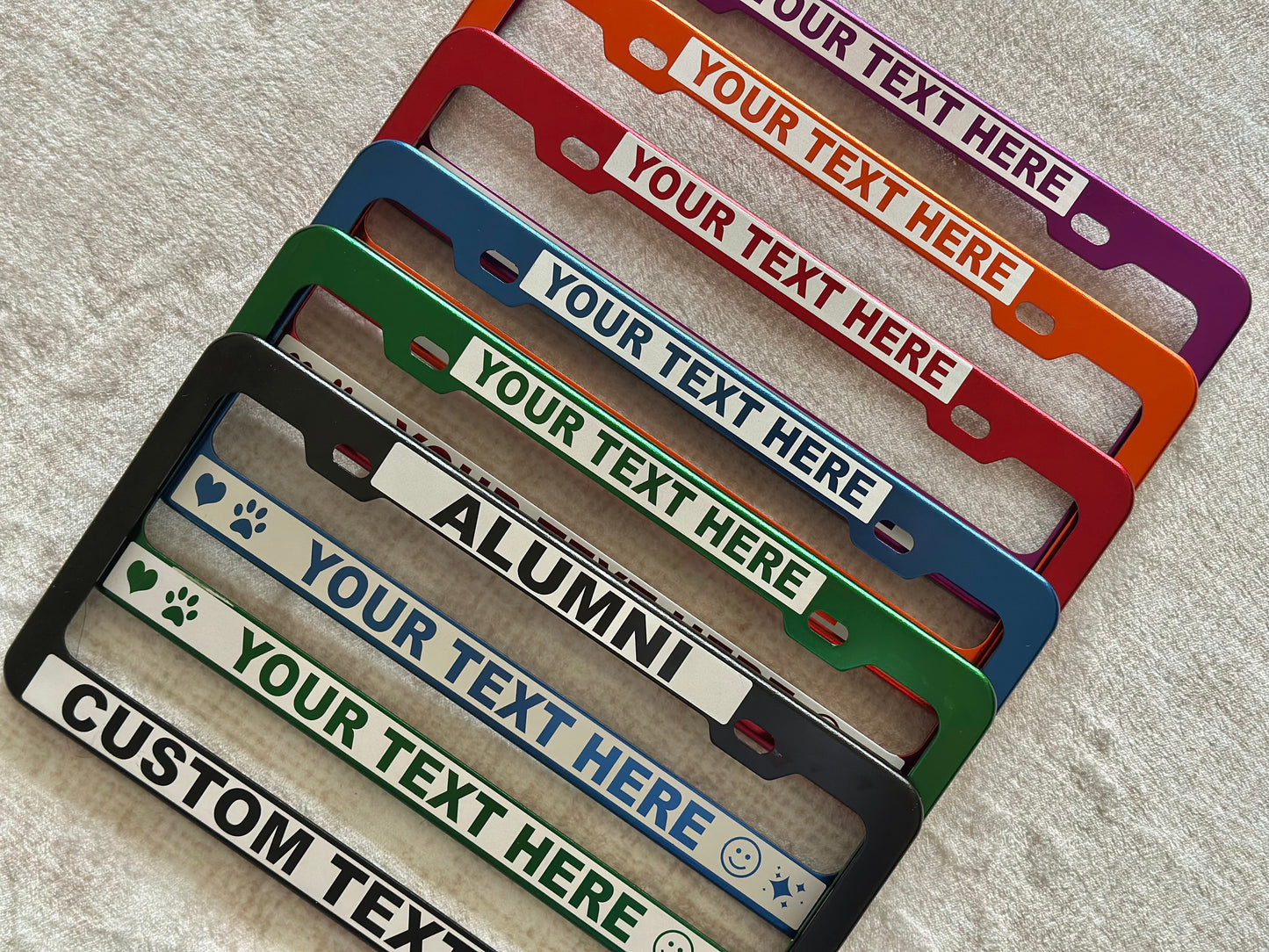 Reverse Engraved License Plate Frame – High-Contrast Custom Design