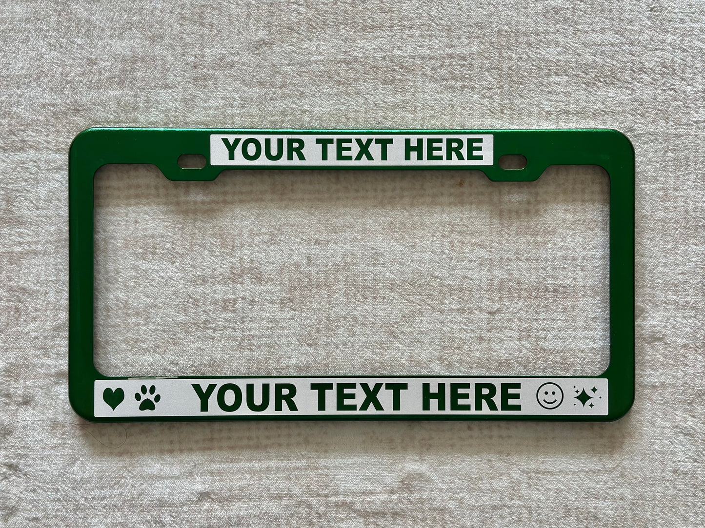 Reverse Engraved License Plate Frame – High-Contrast Custom Design
