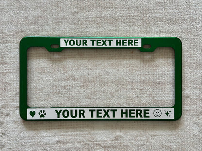 Reverse Engraved License Plate Frame – High-Contrast Custom Design