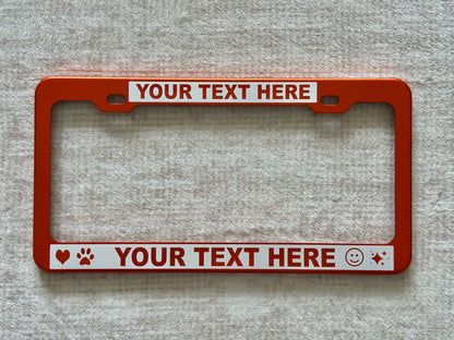 Reverse Engraved License Plate Frame – High-Contrast Custom Design