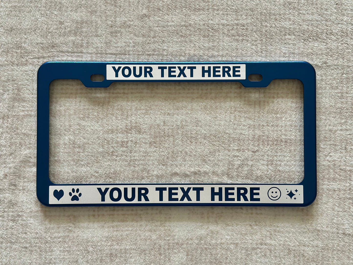 Reverse Engraved License Plate Frame – High-Contrast Custom Design