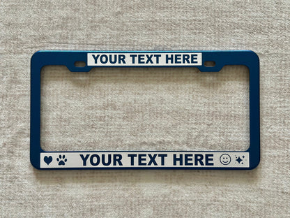 Reverse Engraved License Plate Frame – High-Contrast Custom Design