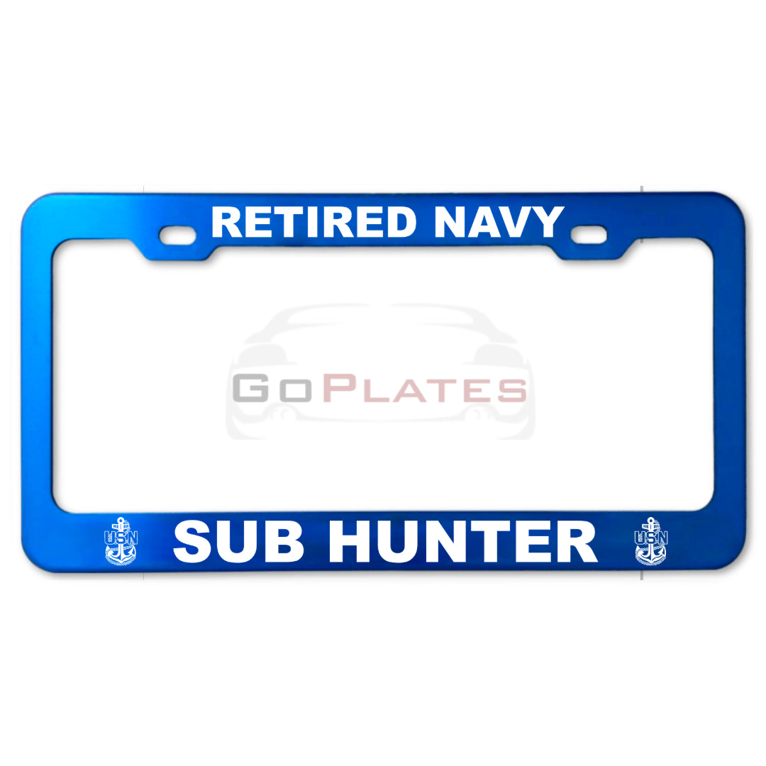 U.S. Navy Pride License Plate Frame – Anodized Aluminum