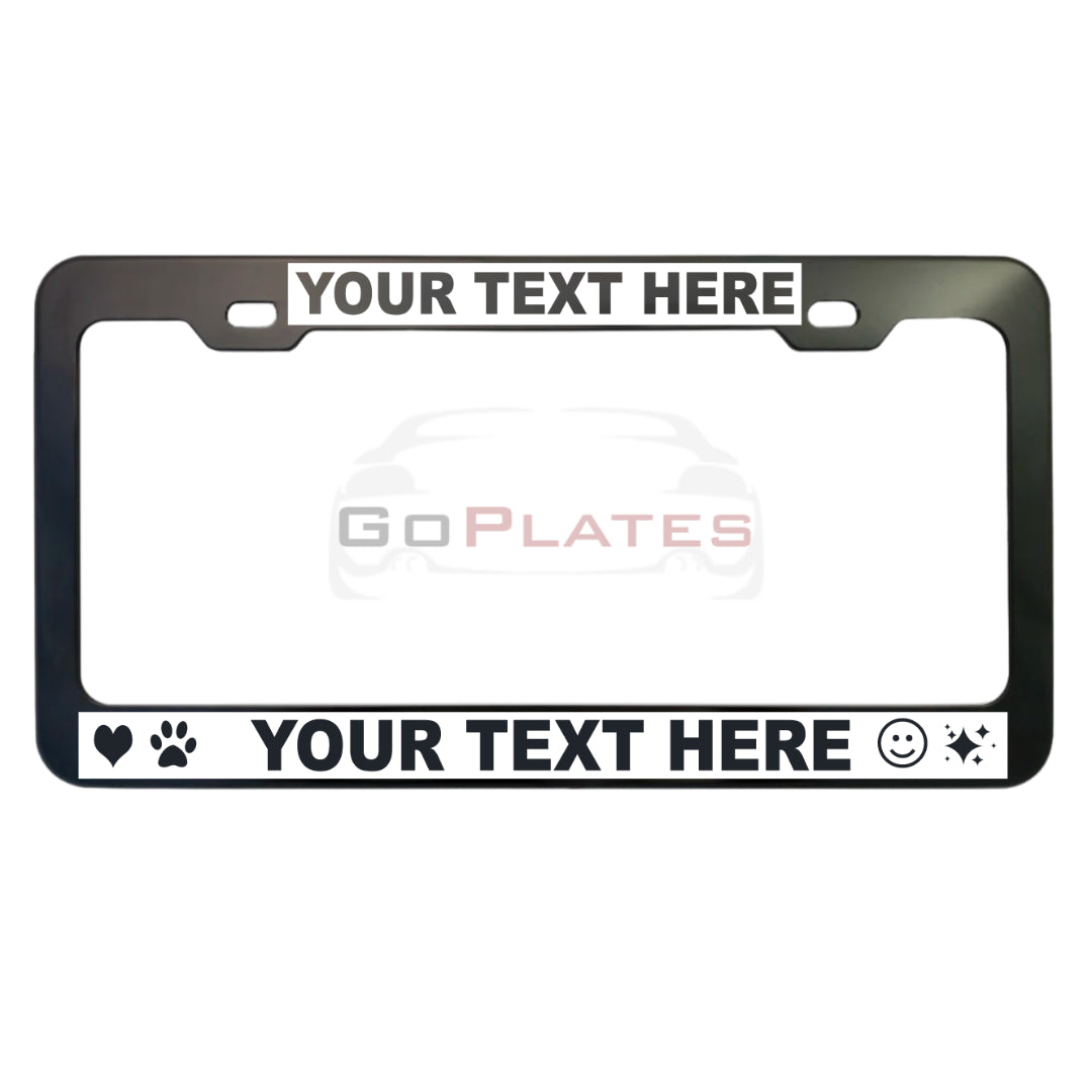 Custom License Plate Frame-Reverse Engraved | Designer Style