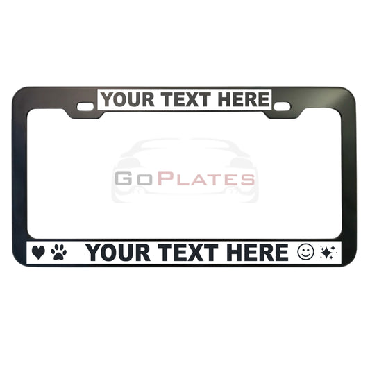 Custom License Plate Frame-Reverse Engraved | Designer Style