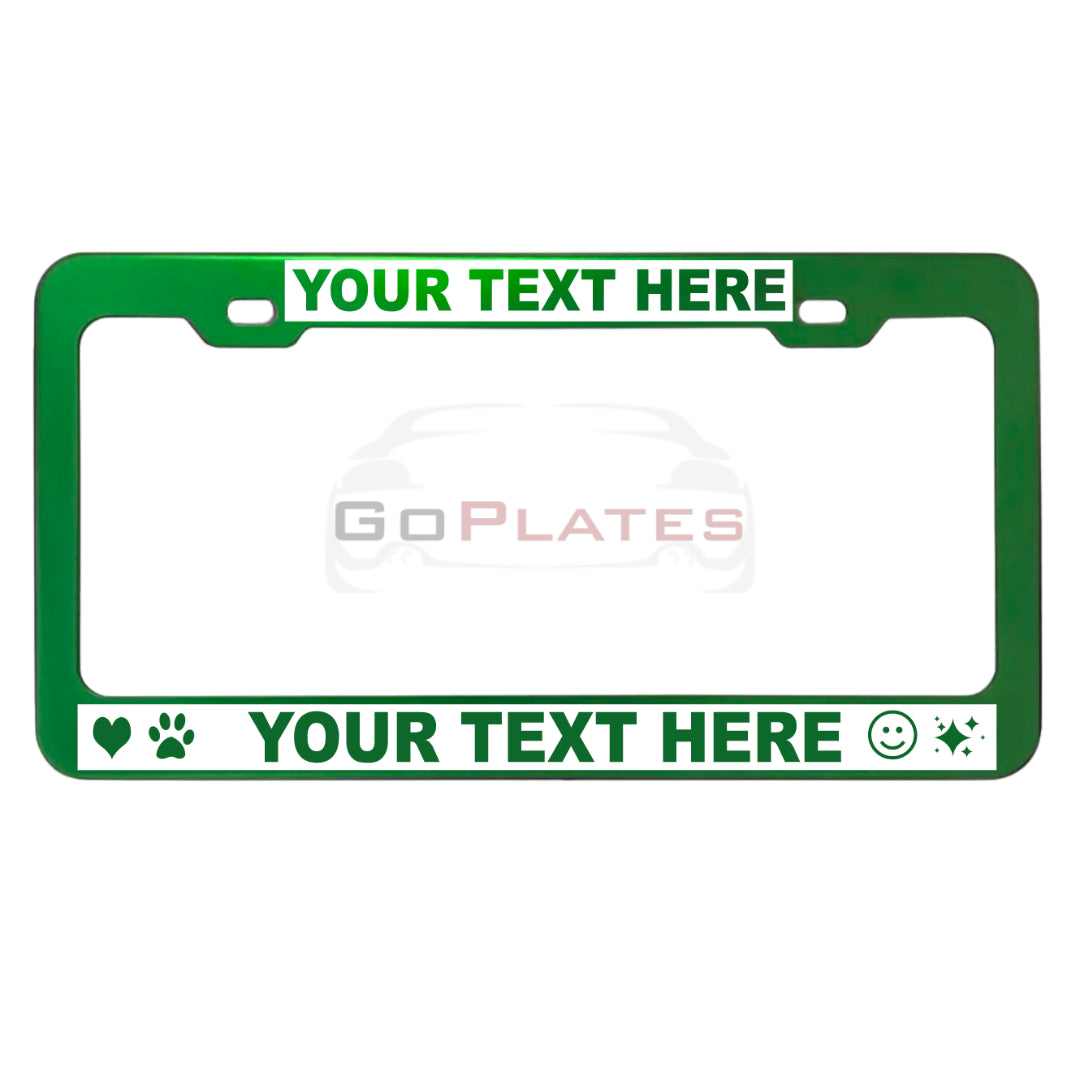 Custom License Plate Frame-Reverse Engraved | Designer Style