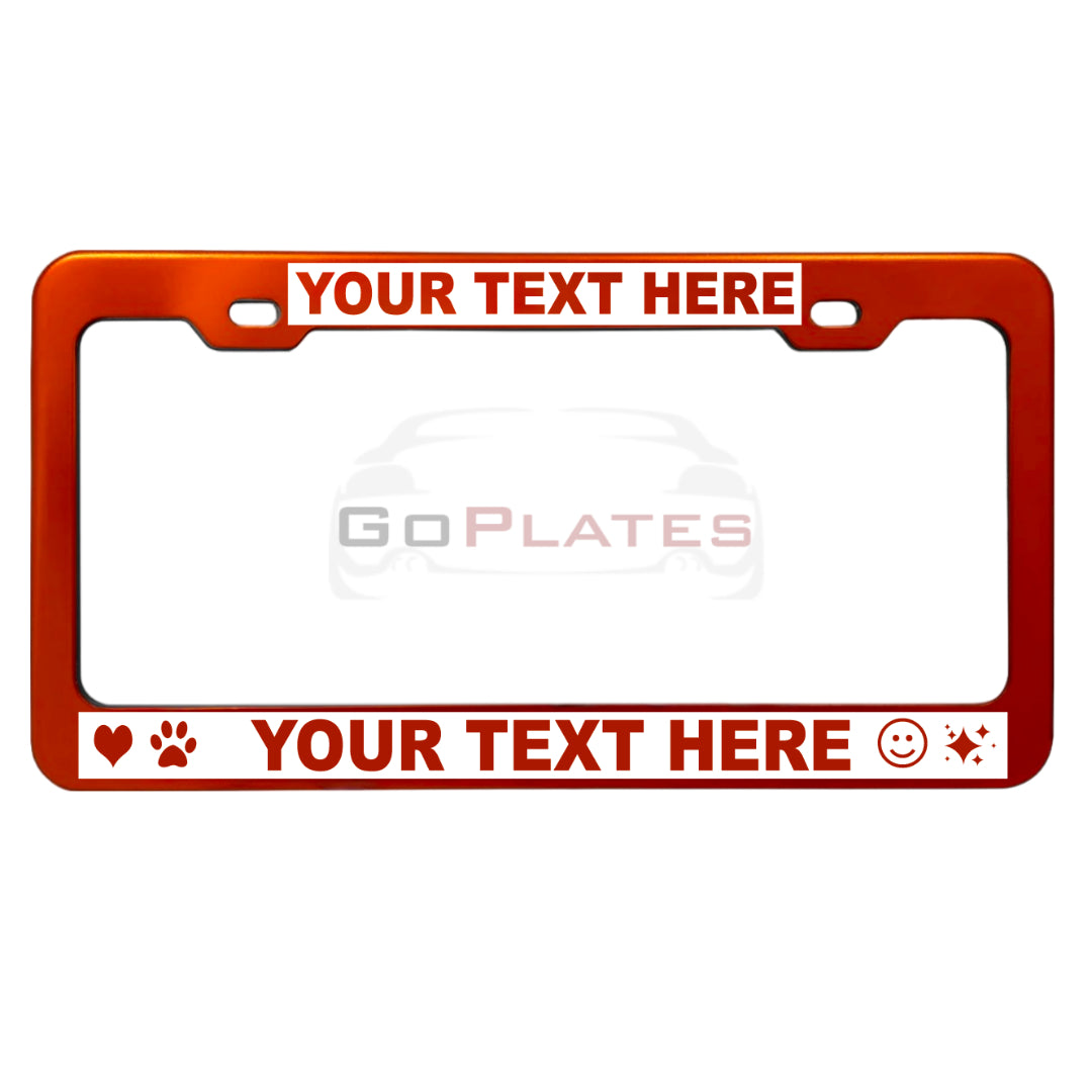 Custom License Plate Frame-Reverse Engraved | Designer Style