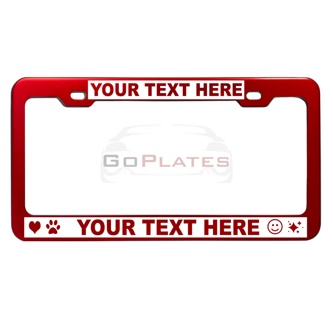Custom License Plate Frame-Reverse Engraved | Designer Style