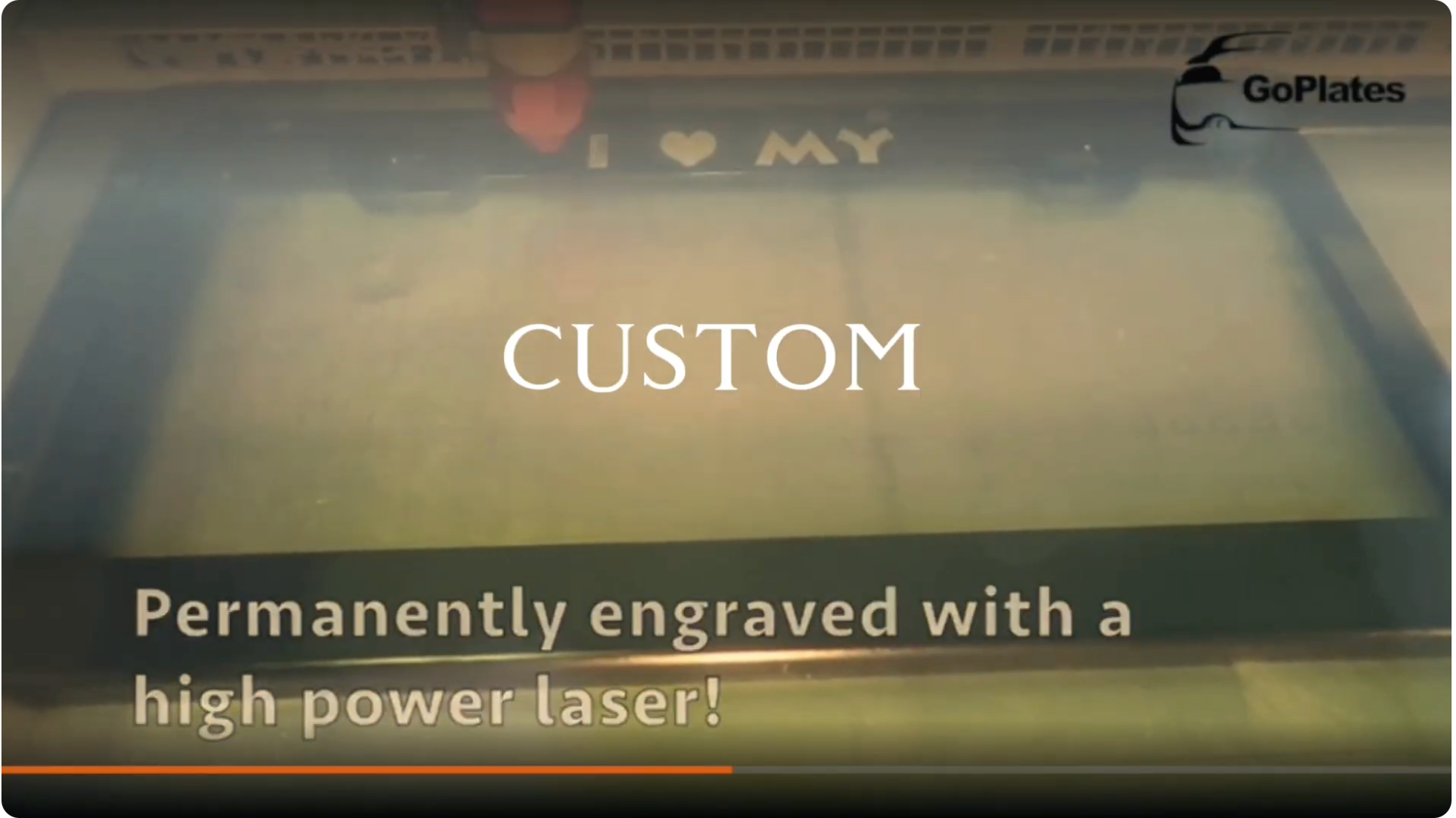 Load video: Custom Green License Plate Frame