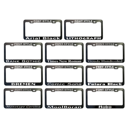 Pet License Plate Frames - Anodized Aluminum