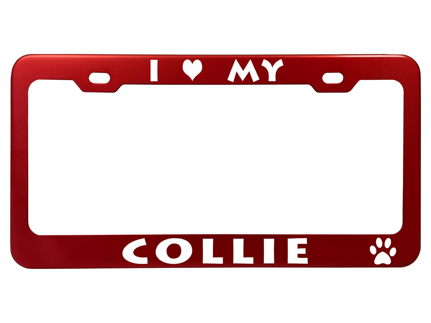 Pet License Plate Frames - Anodized Aluminum