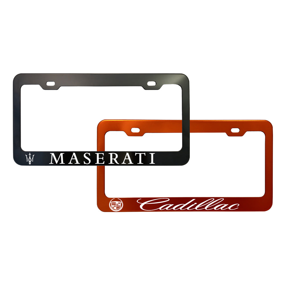 Factory License Plate Frames - Anodized Aluminum