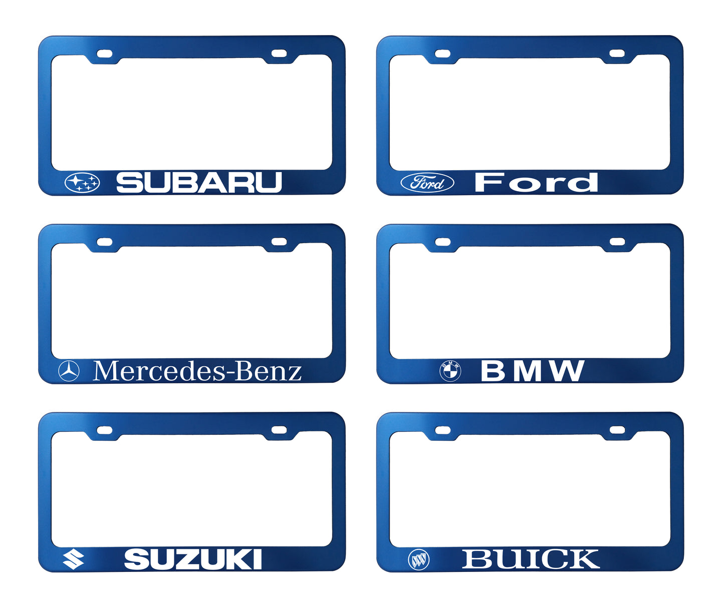 Factory License Plate Frames - Anodized Aluminum