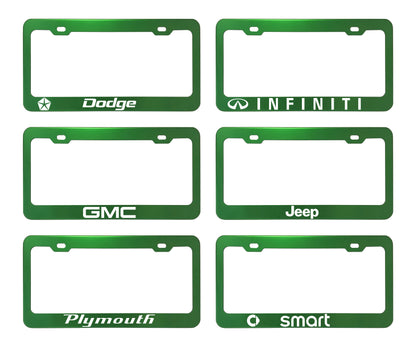 Factory License Plate Frames - Anodized Aluminum