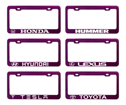 Factory License Plate Frames - Anodized Aluminum
