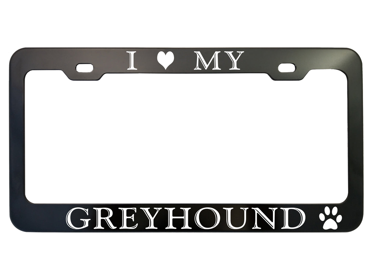Pet License Plate Frames - Anodized Aluminum