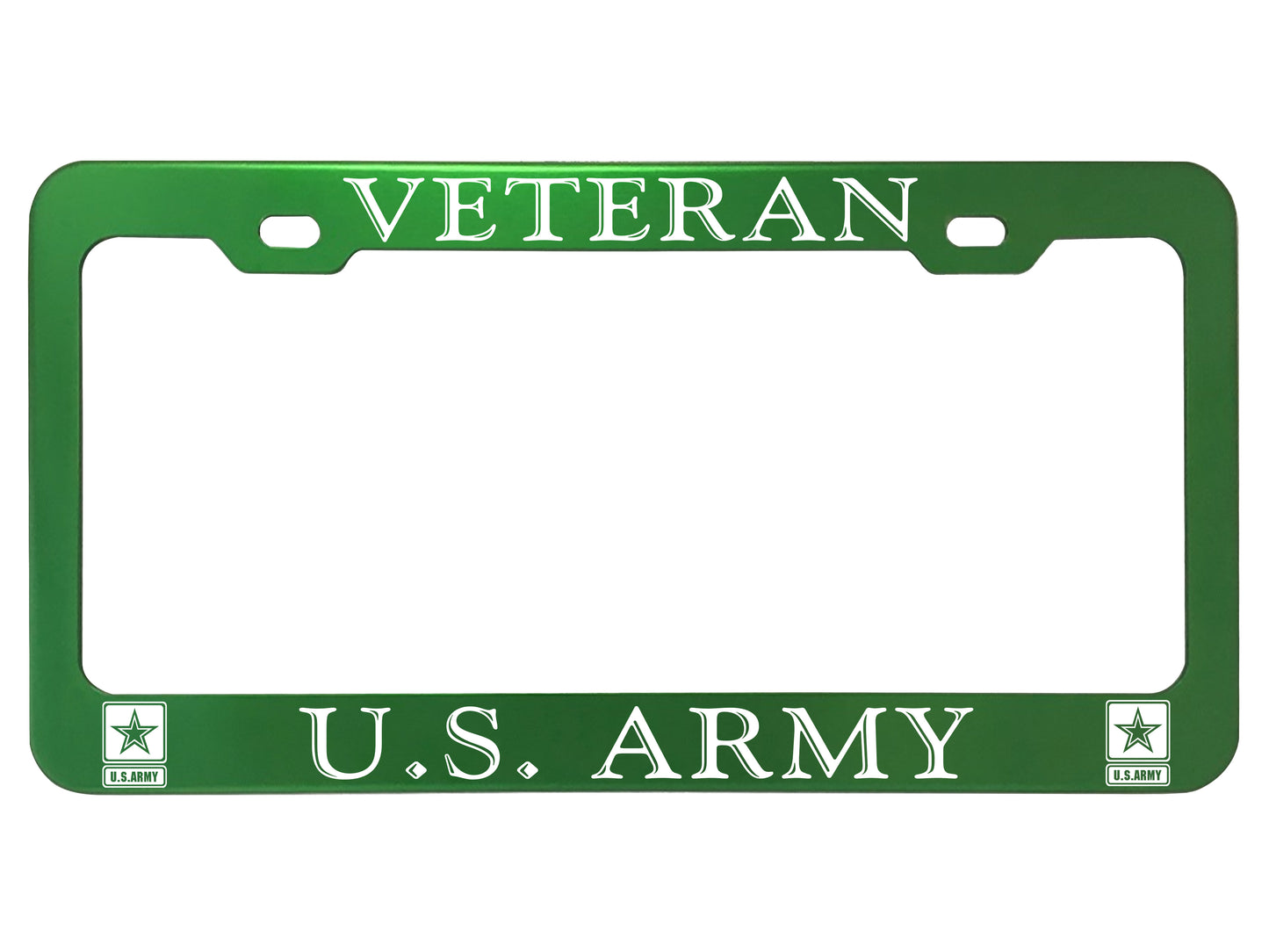 Military License Plate Frames - Anodized Aluminum