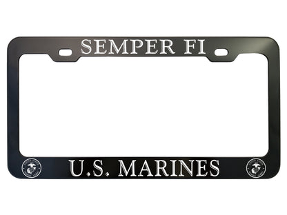Military License Plate Frames - Anodized Aluminum